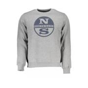 North Sails Grått Logosweatshirt Casual Stil Gray, Herr