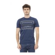 Baldinini Trend T-shirt med Logomönster Blue, Herr