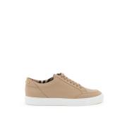 Burberry Beige Läder Sneaker Beige, Dam