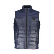 Hugo Boss Sleek Sleeveless Jacket med Dragkedja och Logo Blue, Herr