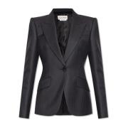 Alexander McQueen Blazer med randigt mönster Gray, Dam