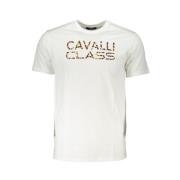 Cavalli Class Tryckt Rund Hals T-shirt White, Herr