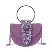 Alma EN Pena Måne Flap Clutch Väska Purple, Dam