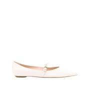 Stuart Weitzman Vita Mary Janes Skor White, Dam