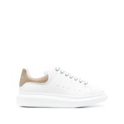 Alexander McQueen Vita Läder Oversized Sneakers White, Herr