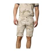 Mason's Camouflage Slim Chino Bermuda Beige, Herr