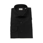 Bagutta Elegant Slim Fit Skjorta med Fransk Krage Black, Herr