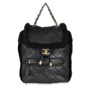 Chanel Vintage Pre-owned Laeder ryggsckar Black, Dam