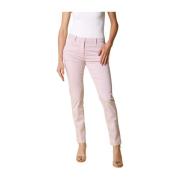 Mason's Slim Women's Chino Byxor i Stretch Satin Pink, Dam