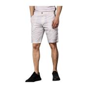 Mason's Begränsad upplaga Cargo Bermuda Shorts White, Herr