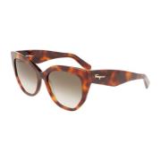 Salvatore Ferragamo Brun Gradient Havana Solglasögon Sf1061S Brown, Un...