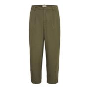 Kaffe Skogsnatt Cropped Byxor Suiting Stil Green, Dam