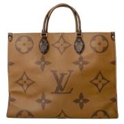 Louis Vuitton Vintage Pre-owned Laeder totevskor Brown, Dam