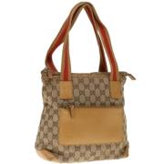 Gucci Vintage Pre-owned Canvas totevskor Brown, Dam