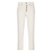 Dondup Cordbyxor med Juvelknappar Beige, Dam