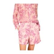 Mason's Blommigt Chino Bermuda Shorts Pink, Dam