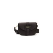 Pompei Donatella Läder Crossbody Väska med Logofoder Black, Dam