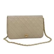 Chanel Vintage Pre-owned Laeder chanel-vskor Beige, Dam