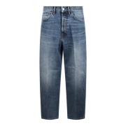 Nine In The Morning Blå Denim Morot Fit 5-Fickbyxor Blue, Herr