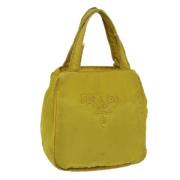 Prada Vintage Pre-owned Nylon prada-vskor Yellow, Dam