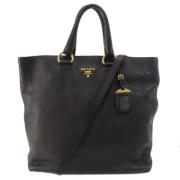 Prada Vintage Pre-owned Laeder handvskor Black, Dam