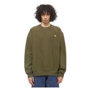 Carhartt Wip Grön Bomull Crewneck Sweatshirt American Script Green, He...