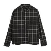 Stüssy Shadow Plaid Rayon Skjorta Black, Herr