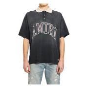 Amiri Vintage Oversized Polo Shirt Black, Herr