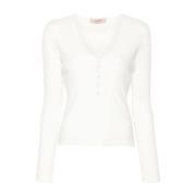 Twinset Trendy Sweater Set White, Dam