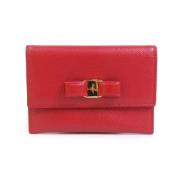 Salvatore Ferragamo Pre-owned Pre-owned Laeder plnbcker Red, Dam