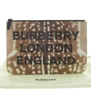 Burberry Vintage Pre-owned Tyg kuvertvskor Beige, Dam