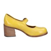 Moma Vintage Läder Dam Courts Skor Yellow, Dam