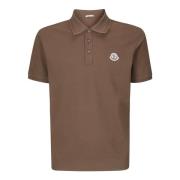 Moncler Ss Polo Tröja Brown, Herr