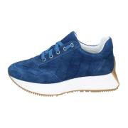 Stokton Sneakers i mocka för kvinnor Blue, Dam