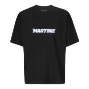 Martine Rose Oversized Bomull T-shirt med Tryck Black, Herr