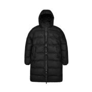 Rains Alta Long Puffer Jacket Black, Herr