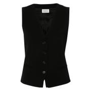 P.a.r.o.s.h. Svart Gilet Väst Black, Dam