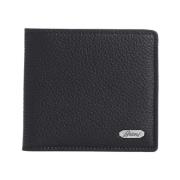 Brioni Svart Läderkorthållare Clutch Black, Herr