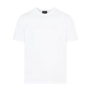 Brioni Vit Bomull T-shirt Rund Hals White, Herr