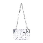 Paco Rabanne Metallic Sparkle Clutch Väska Gray, Dam