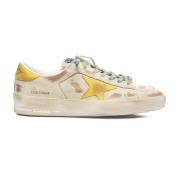 Golden Goose Beige Stardan Läder Sneakers Beige, Herr