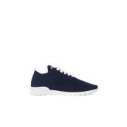 Kiton Mörkblå Stickade Sneakers Blue, Dam