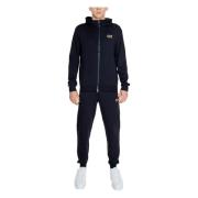 Emporio Armani EA7 Svart Huva Tracksuit Höst/Vinter Herr Black, Herr