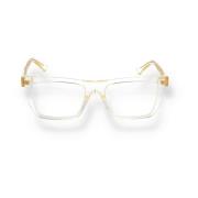 Bottega Veneta Rektangulära/ Fyrkantiga Gula Acetatglasögon Yellow, Da...