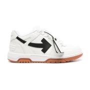 Off White Vita Läderpil Sneakers White, Herr