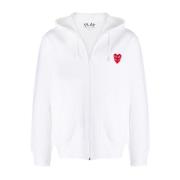 Comme des Garçons Play Snygg Herr Sweatshirt White, Herr