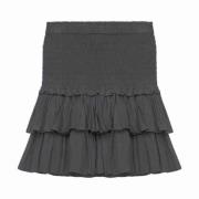 Isabel Marant Étoile Ruffle Smock Kjol Black, Dam