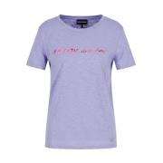 Emporio Armani Stiliga T-shirts för män och kvinnor Purple, Dam