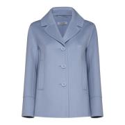 Max Mara Klar Blå Moon Peacoat Jacka Blue, Dam