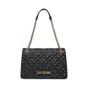 Moschino Svart Axelväska Elegant Design Black, Dam